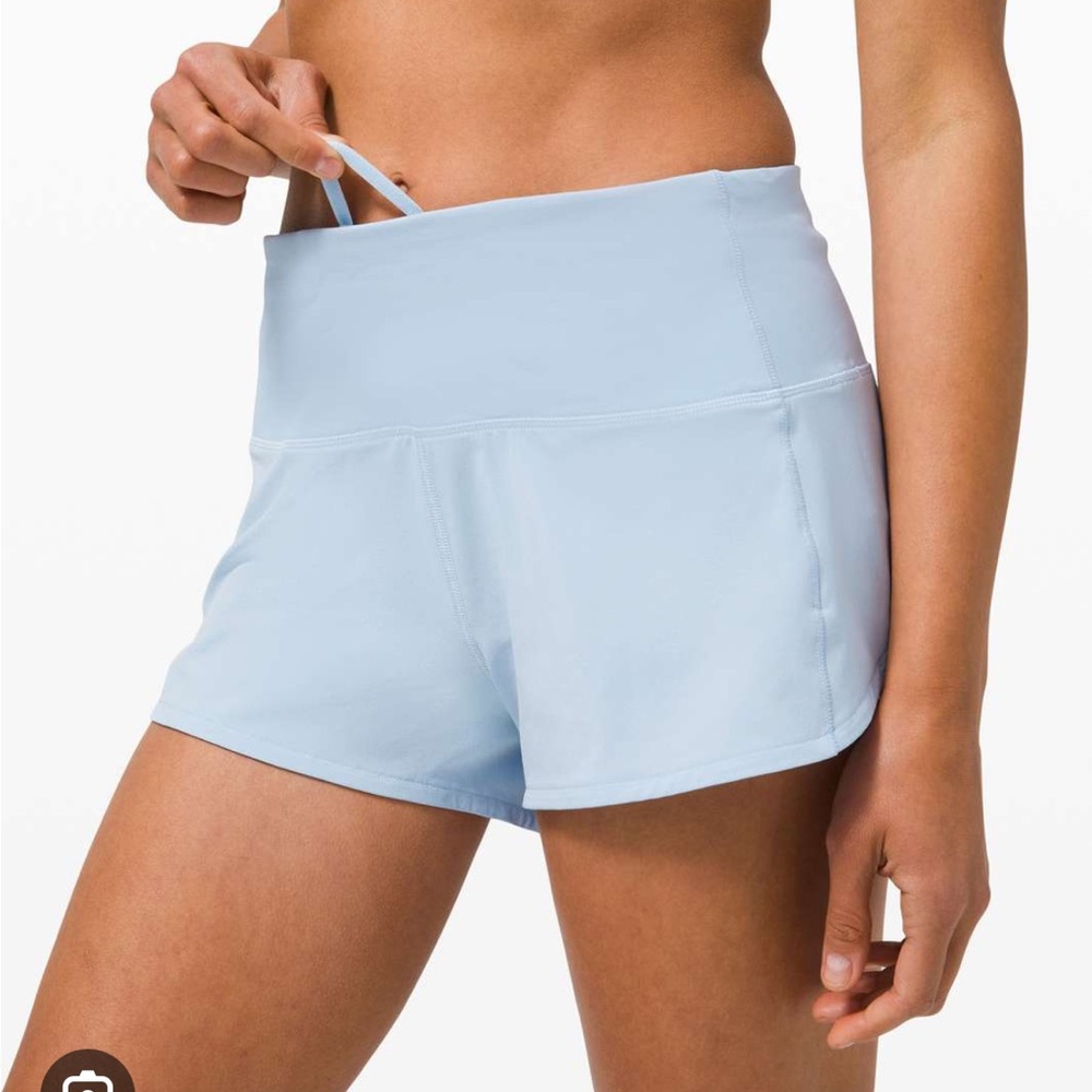 Lululemon Speed Up Short High-Rise *2.5" Blue Linen size 4